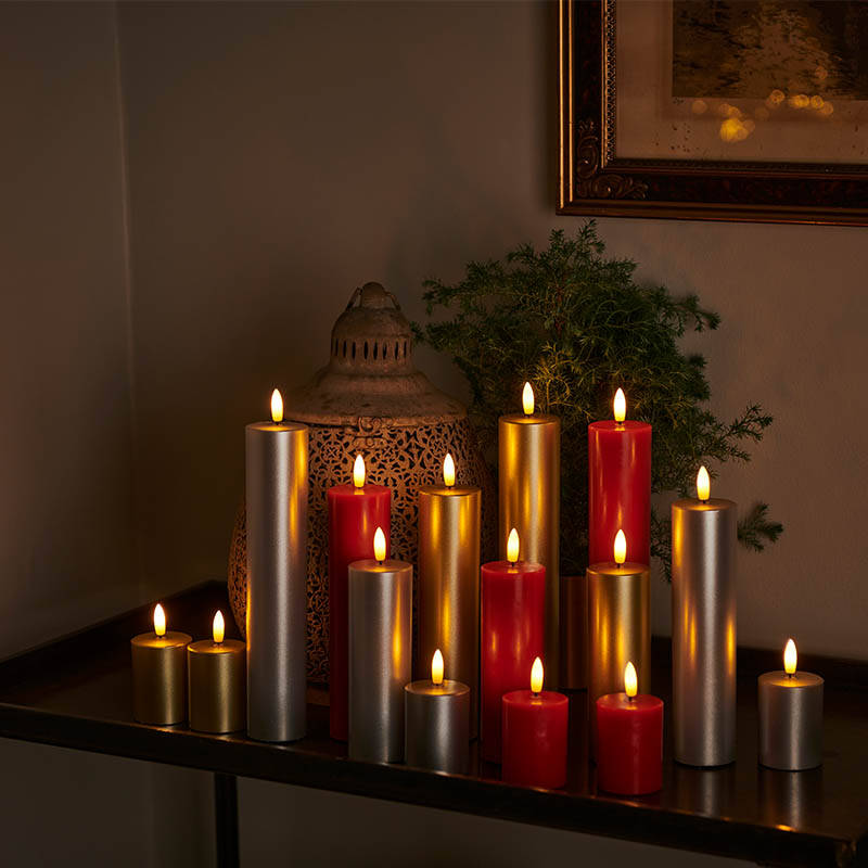 Image of Sirius Sille 250 Battery Operated LED Wax Flicker Candle