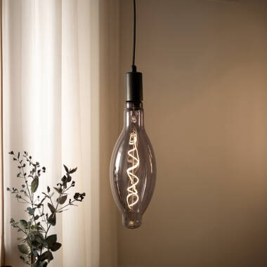 Image of 4W Smoke Warm White LED Dimmable Decorative Filament Large Candle Bulb Screw Cap