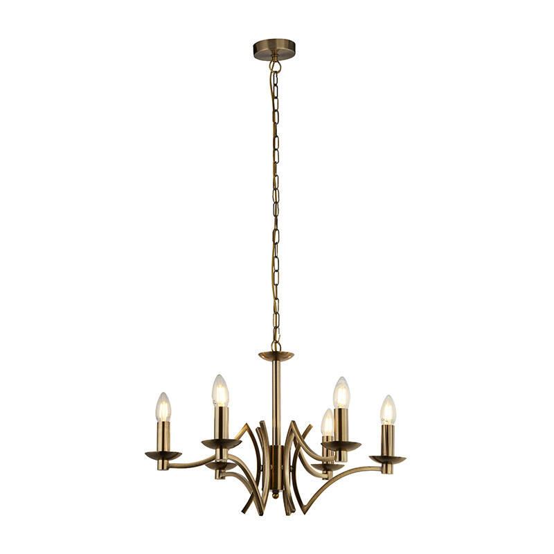 Image of Searchlight Ascot 6 Light Chandelier