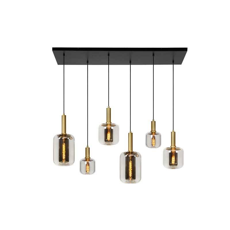 Image of Lucide Joanet 6 Light Glass Bar Ceiling Pendant