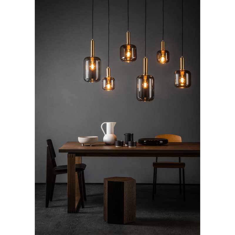 Image of Lucide Joanet 6 Light Glass Bar Ceiling Pendant