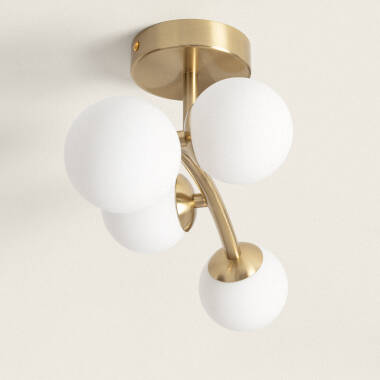 Image of Edit Moonlight Glass 4 Light Semi-Flush Ceiling Light