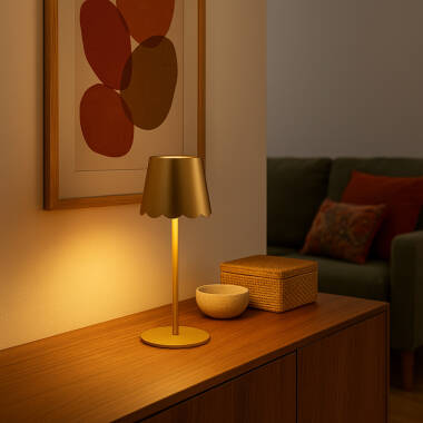 Edit Aoife USB Rechargeable Battery Operated Selectable LED Touch Table Lamp