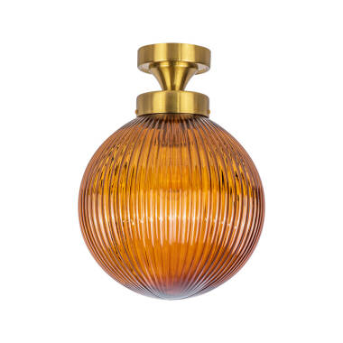 Image of Westport Old School Glass Flush Ceiling Light