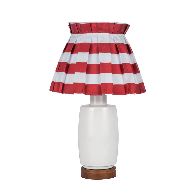 Image of Wisteria Lille Ceramic Box Pleat Table Lamp