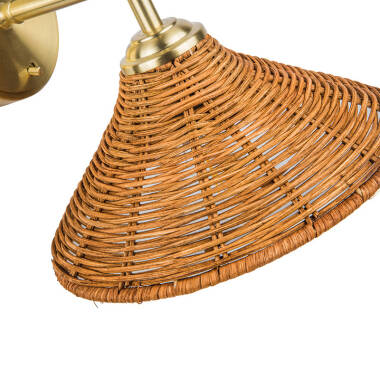 Image of Wisteria Mabel Rattan Wall Light