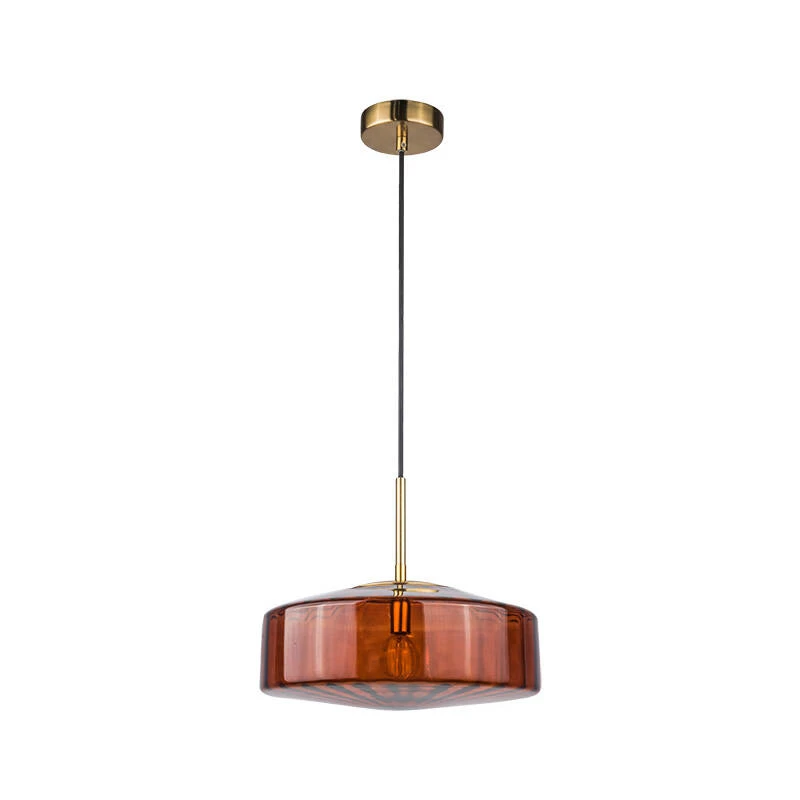 Image of Wisteria Smokey Glass Ceiling Pendant Light