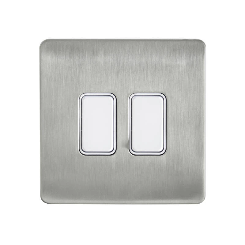 Image of Kinetic 2 Gang Switch Frame Front