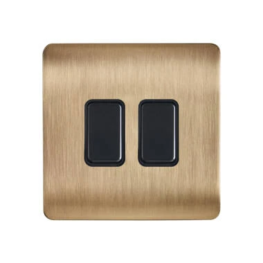Kinetic 2 Gang Switch Frame Front