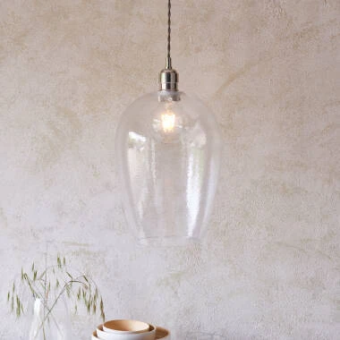 Luxia Elie Large Glass Ceiling Pendant Light