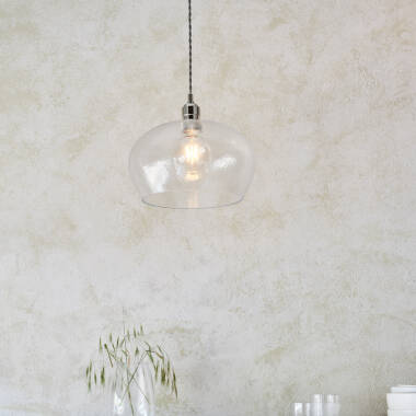 Luxia Elie Wide Glass Ceiling Pendant Light