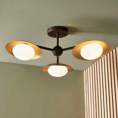 Luxia Franklin 3 Arm Semi-Flush Ceiling Light