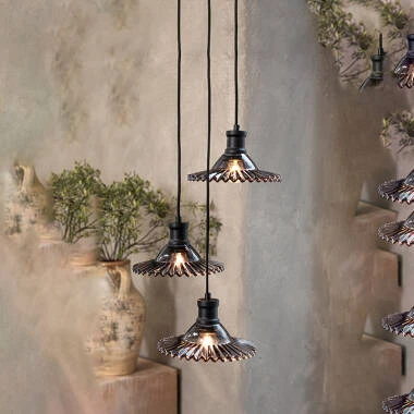 Novia Glass 3 Light Cluster Ceiling Pendant