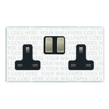 Wisteria Perception Clear Perspex 1 Gang Single UK Socket
