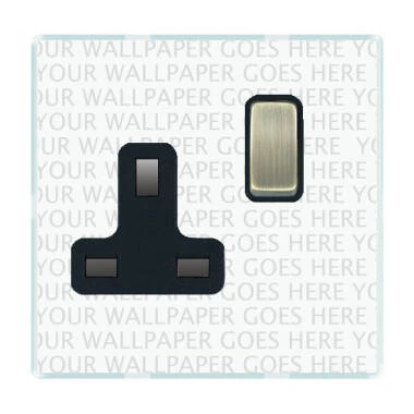 Wisteria Perception Clear Perspex 1 Gang Single UK Socket