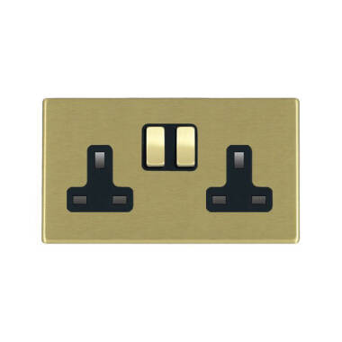 Edit Hartland Screwless 2 Gang Double UK Socket