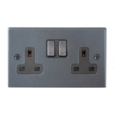 Edit Hartland 2 Gang Double UK Socket