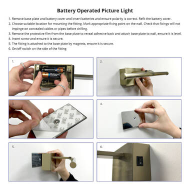 Image of Slimline Medium Battery Operated LED Picture Light