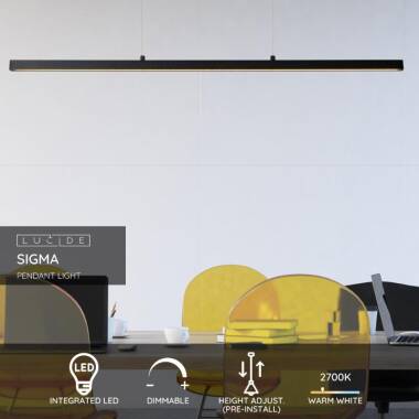 Image of Lucide Sigma 38W LED Bar Ceiling Pendant Light