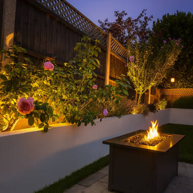 Image of EasyFit Remote 12v Garden Lights - Ash Colour Changing LED Spotlight Kit - 6 Lights