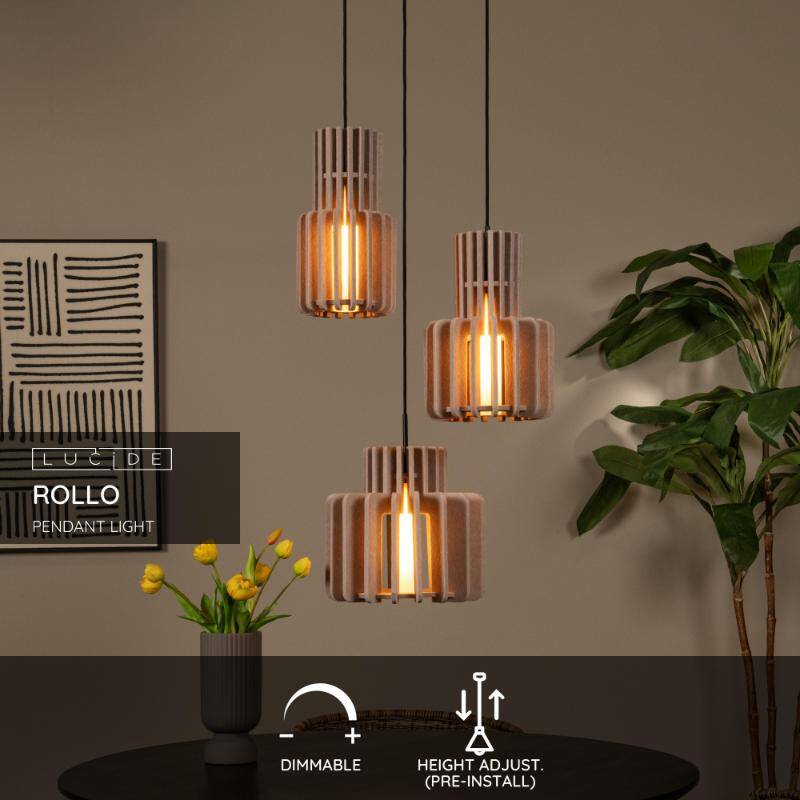 Image of Lucide Rollo 3 Light Cluster Ceiling Pendant Light