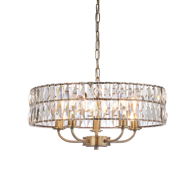 Image of Luxia Alderbury 5 Light Glass Chandelier