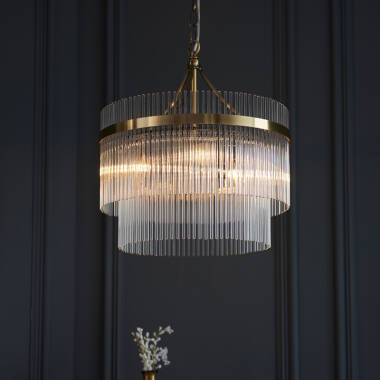 Image of Luxia Torquay 3 Light Glass Chandelier
