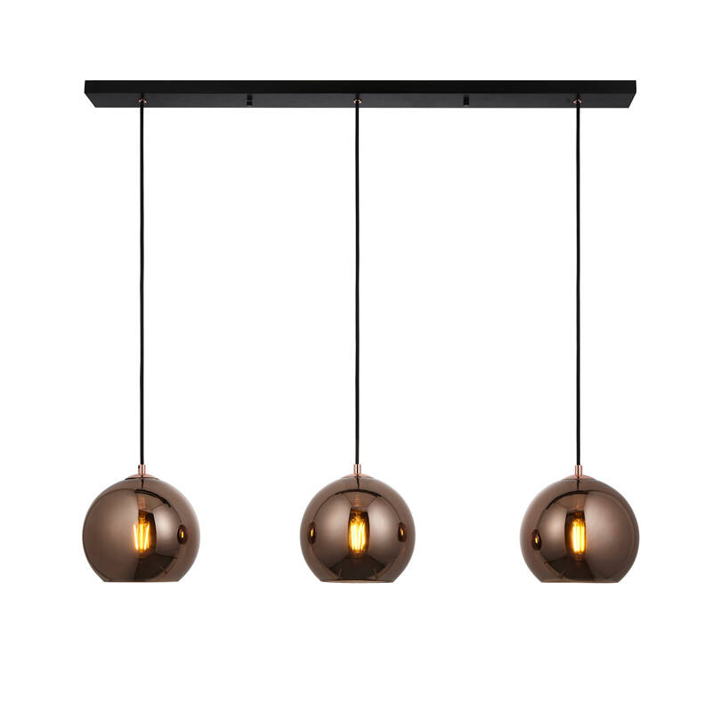 Image of Luxia Foxhill 3 Light Glass Bar Pendant Light