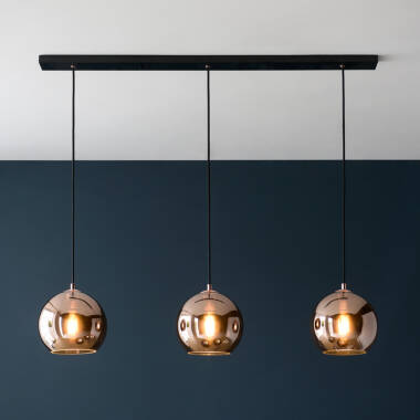 Image of Luxia Foxhill 3 Light Glass Bar Pendant Light