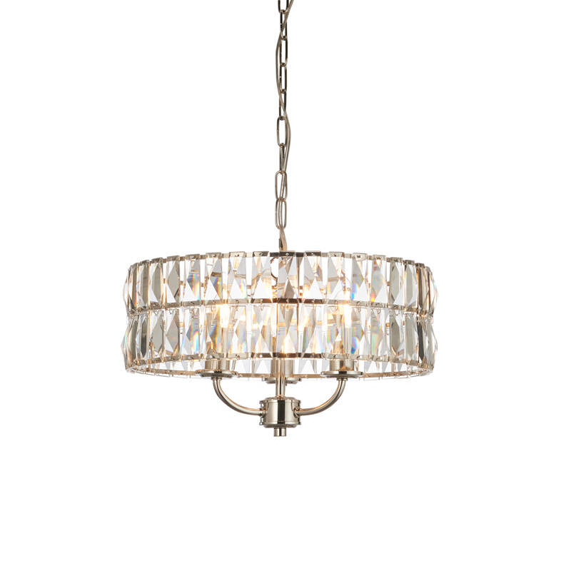 Image of Luxia Alderbury 3 Light Glass Chandelier