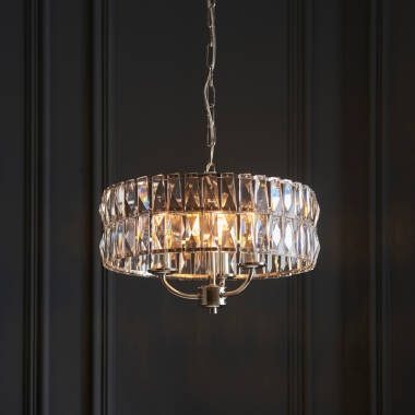 Image of Luxia Alderbury 3 Light Glass Chandelier