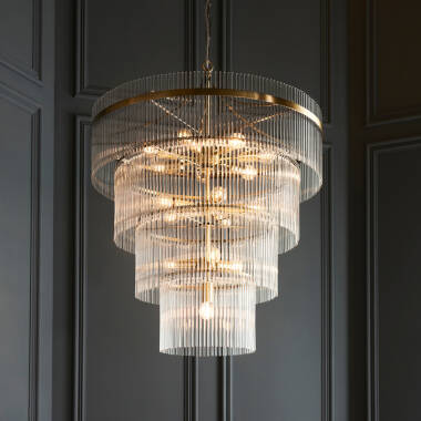 Image of Luxia Torquay 16 Light Glass Chandelier