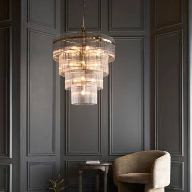 Image of Luxia Torquay 16 Light Glass Chandelier