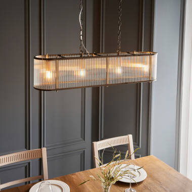 Image of Luxia Hudson Glass Bar Ceiling Pendant Light