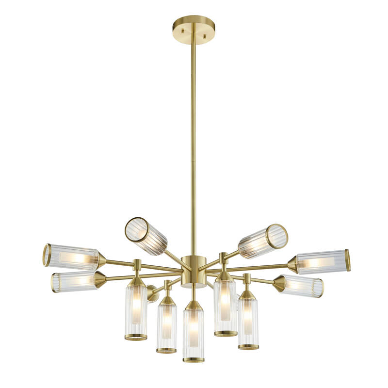 Image of Luxia Flute 13 Light Glass Chandelier