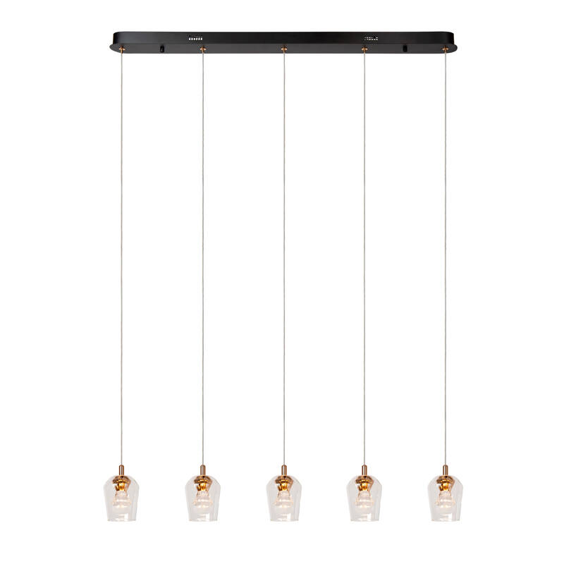 Image of Lucide Berliane 5 Light LED Glass Bar Ceiling Pendant
