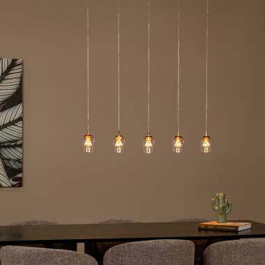 Image of Lucide Berliane 5 Light LED Glass Bar Ceiling Pendant