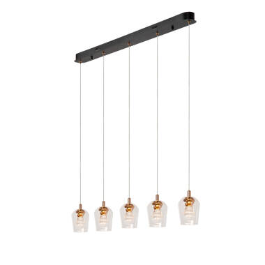 Image of Lucide Berliane 5 Light LED Glass Bar Ceiling Pendant