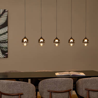 Image of Lucide Tamino 5 Light LED Glass Bar Ceiling Pendant