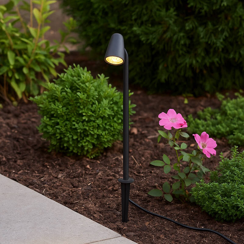 Image of EasyFit Core 12v Garden Lights - Thistle LED Outdoor Garden Stake Spotlight