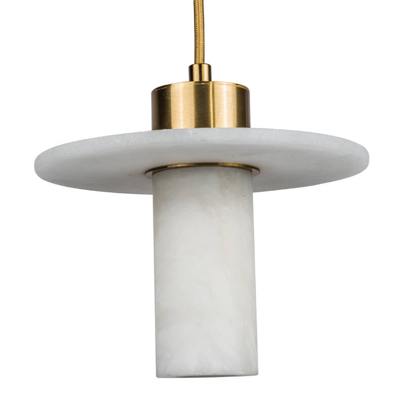 Image of Westport Pearl Alabaster Stone Ceiling Pendant Light