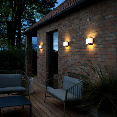 Image of Nordlux Piola Solar LED Outdoor Up & Down Wall Light with PIR Sensor