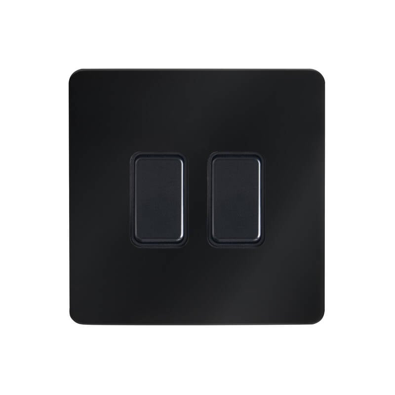 Image of Kinetic 2 Gang Switch Frame Front