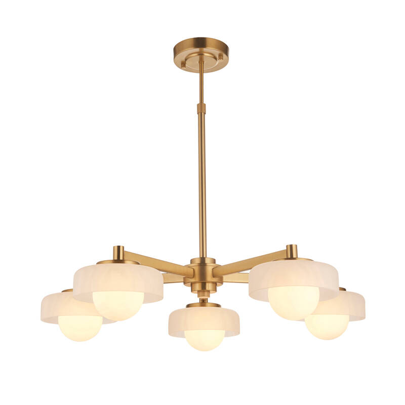 Image of Luxia Missy 5 Light Pendant Light - Brass