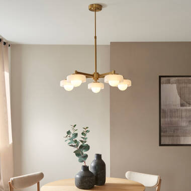 Image of Luxia Missy 5 Light Pendant Light - Brass