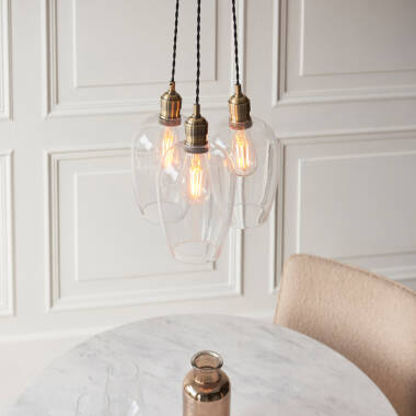 Image of Luxia Jasmine Pendant Light - Antique Brass