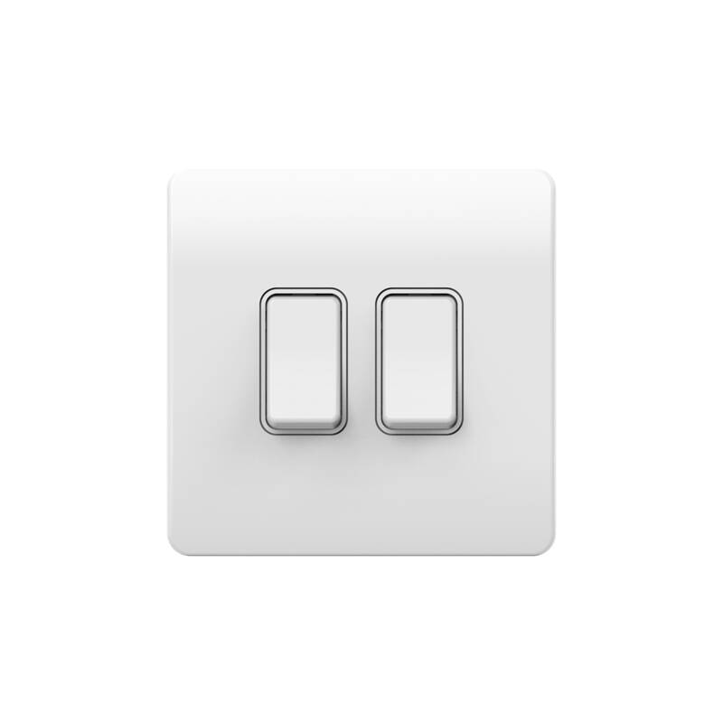 Image of Kinetic 2 Gang Switch Frame For Slim Grid