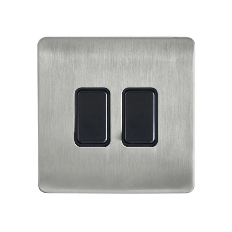 Image of Kinetic 2 Gang Switch Frame Front