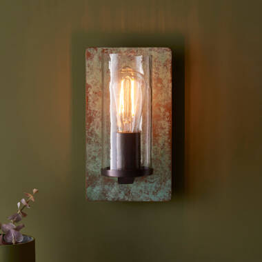 Image of Luxia Brooklyn Glass Flush Wall Light