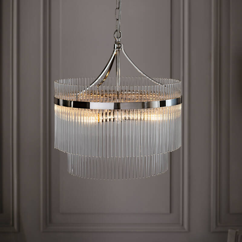 Image of Luxia Torquay 5 Light Glass Chandelier